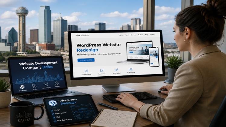 Website development company Dallas for WordPress website redesign